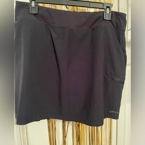 Orvis Black Active Skort with Side Zip Pocket